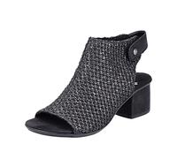 Rieker Sandales femme 64670 anthracite tressées talon décroché 5,5 cm boucle de serrage Taille 38