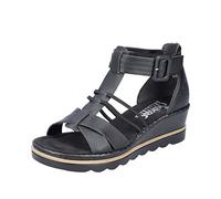 Rieker Sandales pour femme 67480, Noir, 40 EU