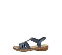 Rieker Sandales pour femme, bleu, 37 EU
