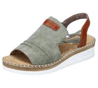 Rieker Sandales rouille / vert chiné / blanc, Taille 37