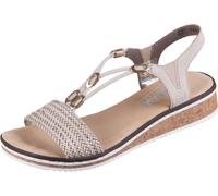 Rieker sandales, talon de plus de 35mm avec semelle, beige, taille 38