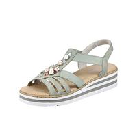 Rieker Sandales V0245 pour femme, vert, 42 EU