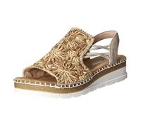 Rieker Sandales V1268 pour femme - Beige - 38 EU