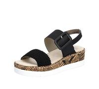 Rieker Sandales V3950 pour femme, Noir, 36 EU