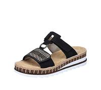Rieker Sandales V7947 pour femme, Noir, 40 EU