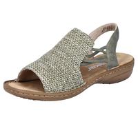 Rieker Femme 60843 Sandales Bride Cheville, Vert, 40 EU