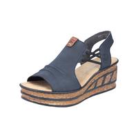 Rieker Sandalette Femme Hochfront Schaftsandale Avec Talon Wedge 68175