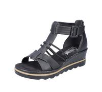 Rieker Sandalette Femme T-Riemen À Talon Wedge Et Partie Arrière Fermée 67480