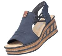 Rieker Sandales Mode Femme 68175 – Bleu foncé Taille 39