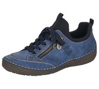 Rieker Femme Chaussures à Lacets 52573, Dame Chaussures Confortables,Chaussure Basse Confort,Confortable,Lacets,Bleu (Blau Kombi / 14),40 EU / 6.5 UK