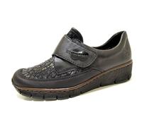 Rieker 537c0-00, Mocassins Femme, Noir (Schwarz/Schwarz/Schwarz/Schwarz 00), 39 EU
