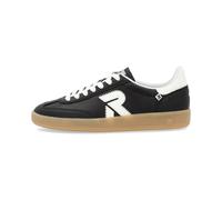 Rieker Sneaker Pour Femmes Noir Cuir Lisse Semelle Forme Plats Enfilement Lacets