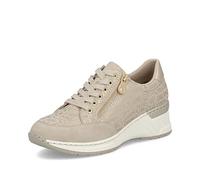 Rieker Baskets N4316 – Talon compensé, semelle beige, lacets – Taille 36 Beige