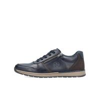 RIEKER® - Sneakers en cuir bleu marine avec semelle à talon plat et zip latéral - Taille numeric_41