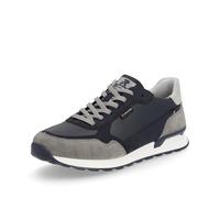 Rieker Sneakers Pour Hommes En Cuir Bleu Gris U0307