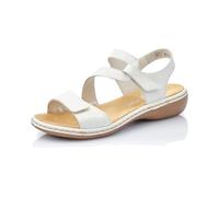 Rieker Femme Damen 659C7 Sandalen Sandale, weiß, 37 EU