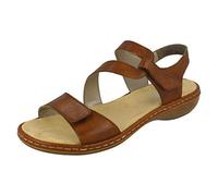 Rieker Sphere Womens Riptape Sandals 40 EU 24 Tan Lea
