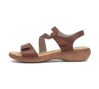 Rieker Sphere Womens Riptape Sandals 42 EU 24 Tan Lea