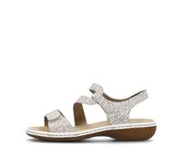 Sandales en cuir pour femmes de Rieker avec fermeture velcro en blanc - 8 Royaume-Uni - 42 EU - 10 US / Blanc