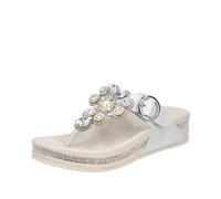 Rieker Tongs V1461 pour femme, argenté/platine, 39 EU