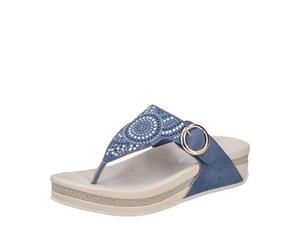 Rieker Tongs V1465 pour femme, bleues, 43 EU