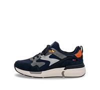 Rieker U1403 Baskets à lacets pour homme Noir mat, bleu marine, 43 EU