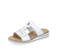 Rieker, V0636, Femme Mule Blanc Fantaisie - 41 EU