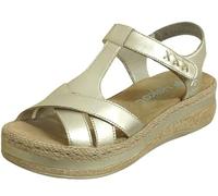 Rieker, V0919, Femme Sandale Platine - 40 EU