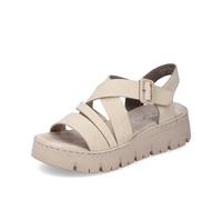 Rieker V1063 Sandales à plateforme pour femme, Beige 60., 38 EU Étroit