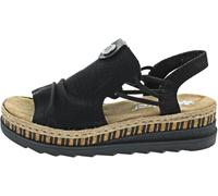 Rieker Damen Pantoletten V7972, Frauen Slipper,Schlupfschuhe,schluepfschuhe,Slides,Slip-ons,Backless Slipper,Gartenschuhe,Schwarz (00),39 EU / 6 UK