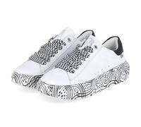 Rieker W1201-83 Baskets à plateforme en cuir lisse pour femme Blanc Taille 36, Blanc., 39 EU