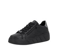 Rieker Femme W2605 Baskets Basses, Noir, 38 EU