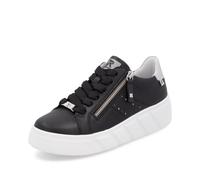 Rieker Baskets basses pour femme W2605 Semelle lâche Noir 37 EU