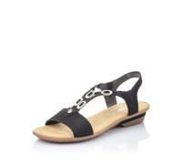 Rieker Sandales pour Femme 63453, Noir 00, 36 EU