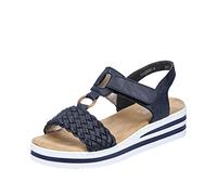 Rieker Women's V0268 Open Toe Sandals, bleu, 36 EU