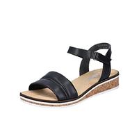 Rieker Women's V3661 Sandal, noir, 39 EU