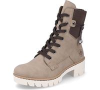Rieker X5720-64 Chaussures femme, bottine, similicuir, beige, doublées - Chaussures femme, bottine mode / boots, marron, hauteur talon : 25 mm