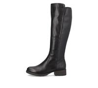 Rieker Z9591-01 Bottes longues en cuir souple noir avec empiècement de mollet extensible, Noir 01, 38 EU