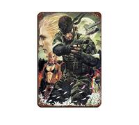 RIELLI Metal Gear Solid 3 Snake Eater Game 2 Affiche rétro en métal chic art rétro peinture en fer pour bar, cave, café, garage, décoration murale 20 x 30 cm