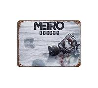 RIELLI Poster rétro Metro Exodus Game 4 en métal - Décoration murale - 30 x 40 cm