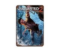RIELLI Uncharted 2 Game 3 Poster rétro en métal chic Art rétro Peinture en fer Bar Personnes Cave Café Famille Garage Poster Décoration murale 20 x 30 cm