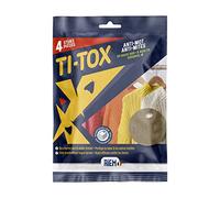 Riem - Ti-Tox Anti-Mites 4 pièces - Crochet Contre Les Mites Vestimentaires - Aussi Efficace Contre Les Larves - Protège Les vêtements en Laine et Autres Textiles, Brun