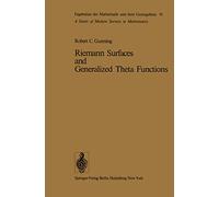 Riemann Surfaces and Generalized Theta Functions