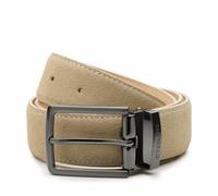 Riemen & Co DTCH.FIT Oliver Ceinture en daim - Boucle réglable en bronze rouge - 3,5 cm de large, sable, 95