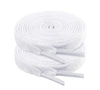 riemot 2 Paires Lacets Chaussures Plats 8 mm Large pour Enfants et Adultes, Remplacement Lacet pour Baskets, Chaussure de Sécurité, Bottes, Sneakers, Plusieurs Longueurs et Couleurs Disponibles