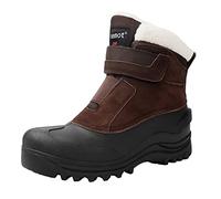 riemot Bottes de Neige Homme et Femme, Bottes de Randonnée Hiver Neige Imperméable y Antidérapant Chaussures de Trekking Outdoor Confortable Chaudes Boots de Marche, Femme Marron EU 39