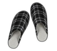 riemot Chaussons Hommes, Pantoufles Maison Confort et Légers, Doux et Antidérapants Pour Intérieur et Extérieur, Noir Blanc EU 42-43