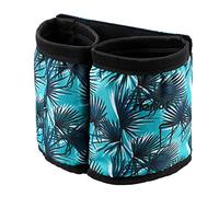 riemot Porte-gobelet de voyage pour bagages - Porte-gobelet de voyage - Porte-gobelet à main libre - Peut contenir deux tasses à café - Poches pour carte d'identité - Ceinture d'argent pour les agents