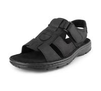 riemot Sandales en Cuir Hommes, Sandales de Pêche, Sandales D'extérieur de Plage D'été de Pêcheur, Chaussures D'été, Noir EU 45
