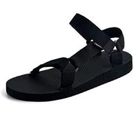 riemot Sandales Femmes Plates, Sandales Randonnée, Sandal de Marche Sports, pour Trekking, Voyages, Décontractées, Chaussure Ete Plage, Femme Noir EU 39